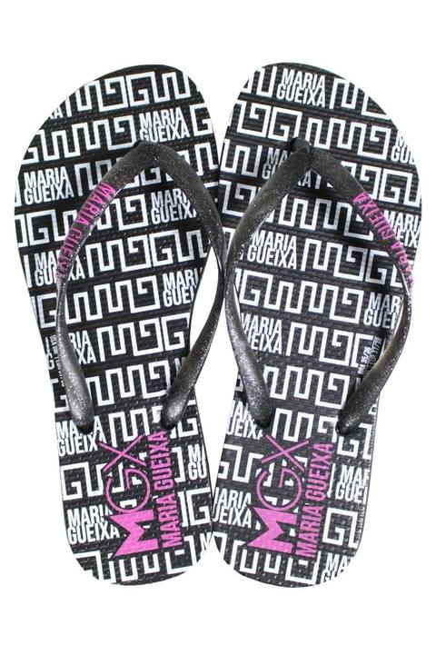 Chinelo Flip Flop Black Shine