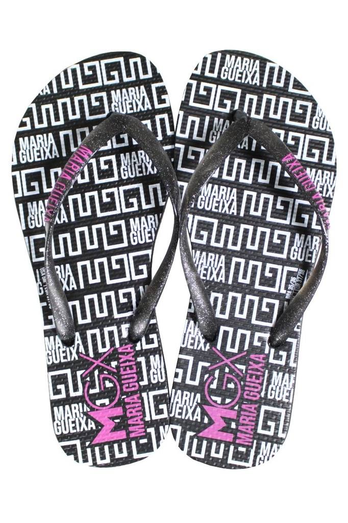 Chinelo Flip Flop Black Shine