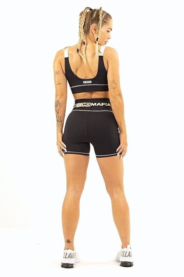 Conj. Top+short Black And Gold Preto, foto 2