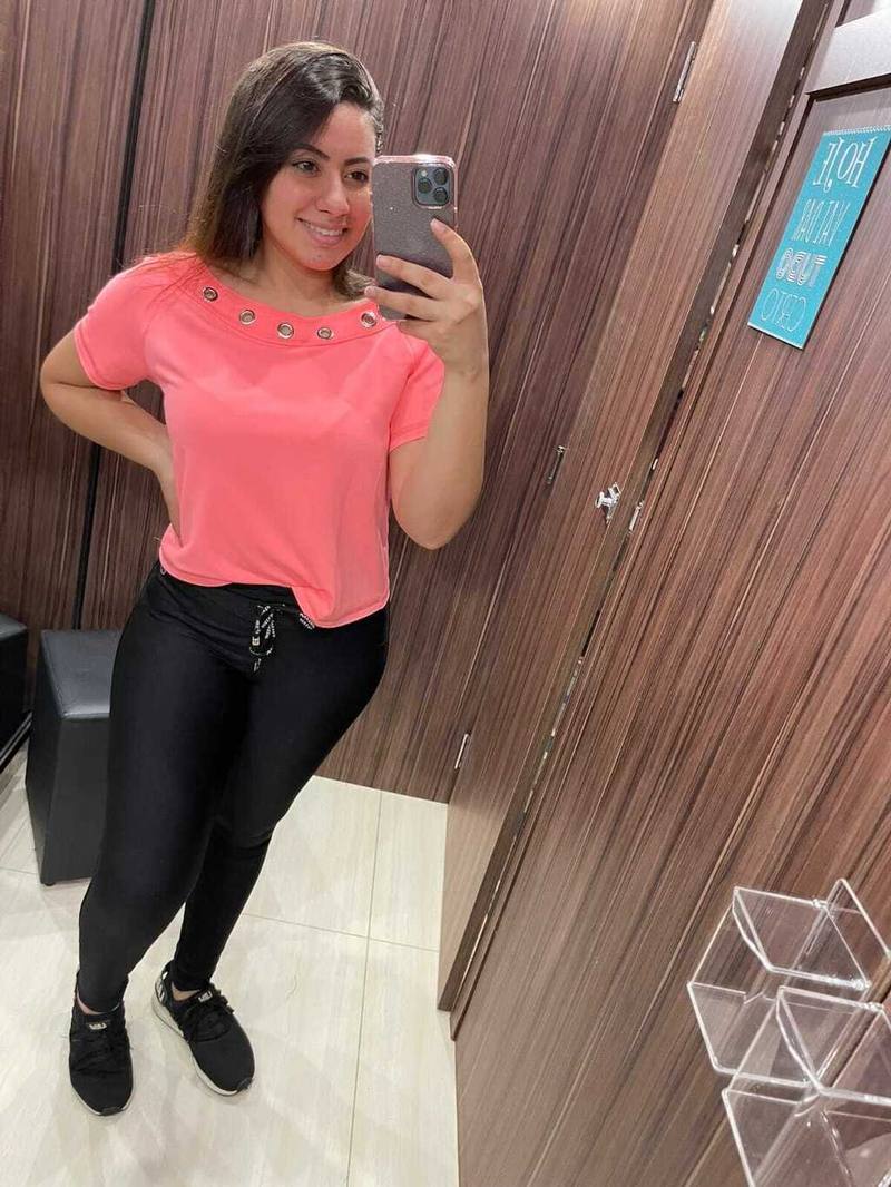 Blusa Manga Curta Movie Coral Neon Laranja Zig Zag, foto 8