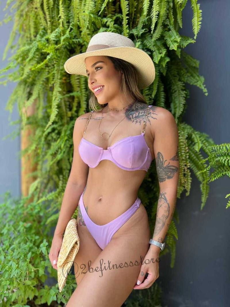 Biquini Meia Taça Lavanda