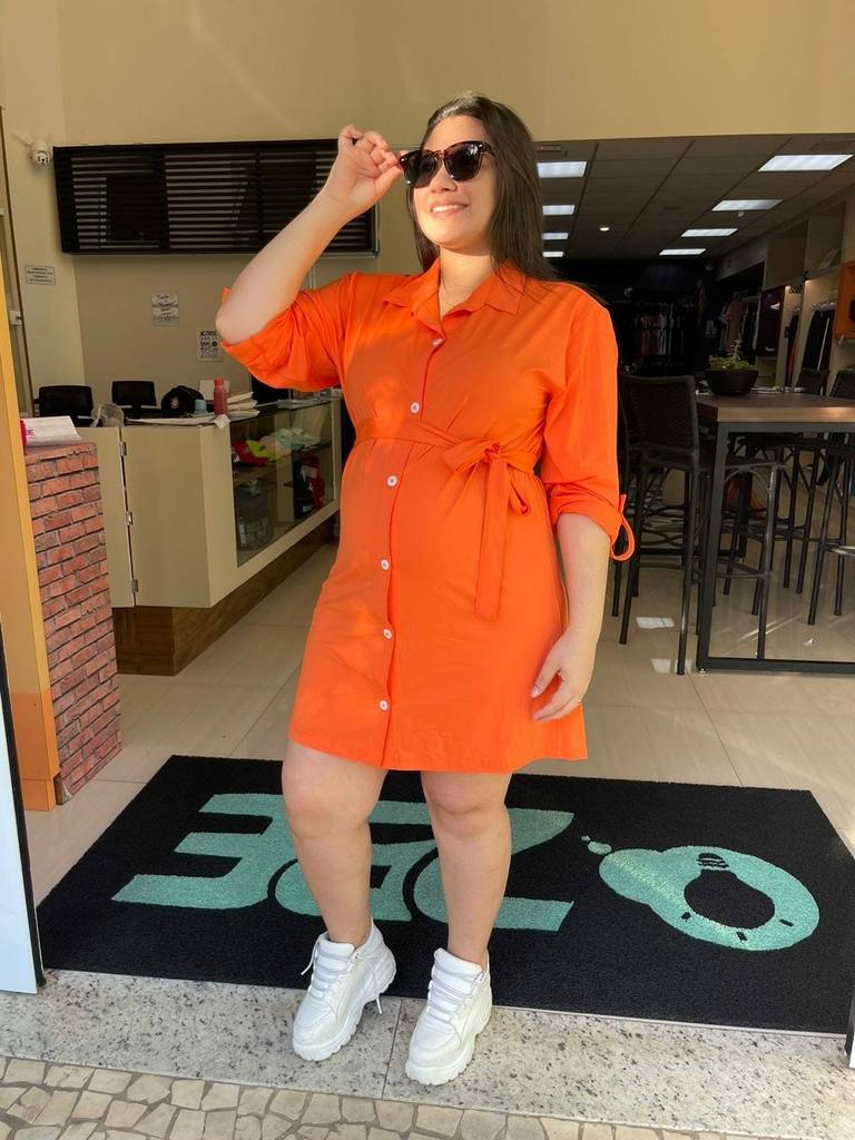 Camisao Luna Basic Laranja