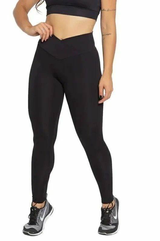 Legging Basica Lisa Poliamida Preto, foto 11
