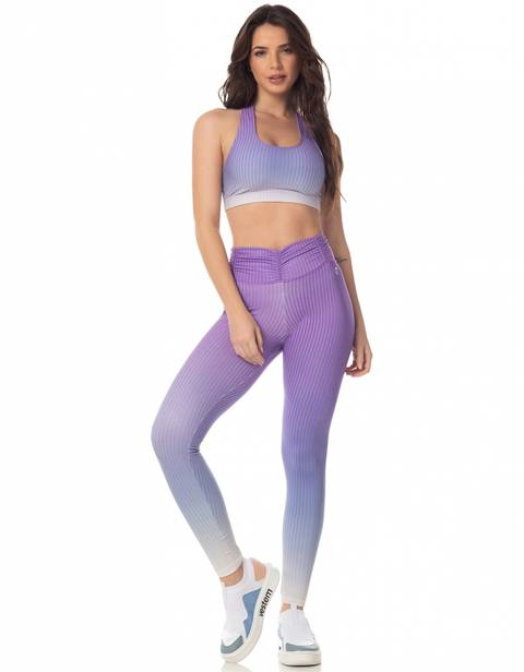 Legging Fuso Cos Frufru Topazio / Text. Off/Garoa/Harmonia