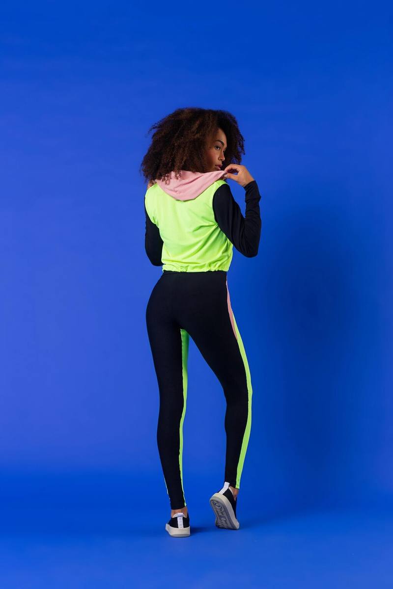Blusa Dry Fit Manga Longa Paris - Amarelo Neon, foto 2