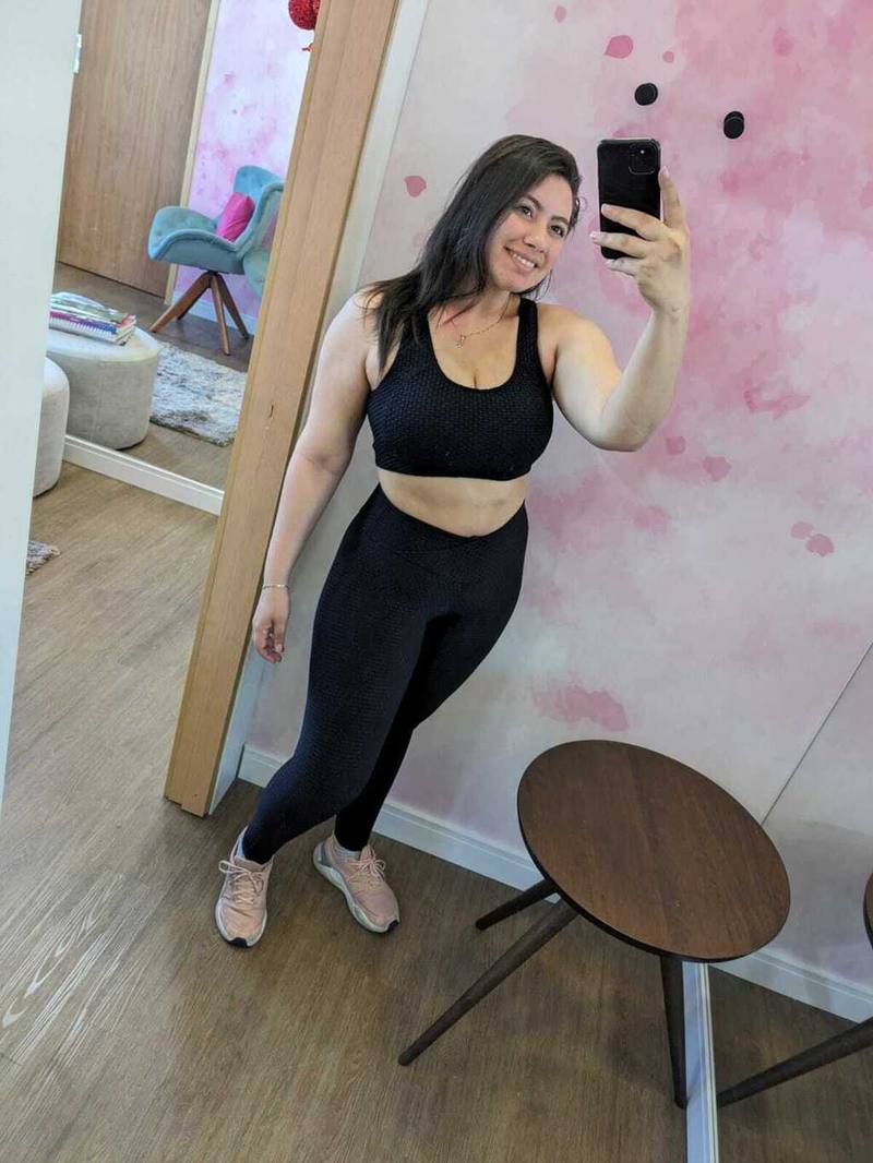 Conjunto Top e Legging Jacquard Brocado Basico Preto, foto 3