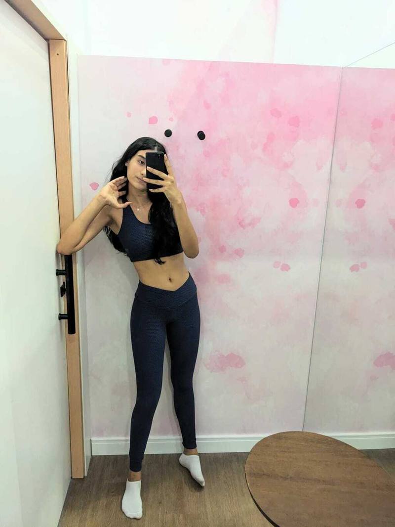 Conjunto Top e Legging Jacquard Brocado Basico Azul Marinho, foto 19