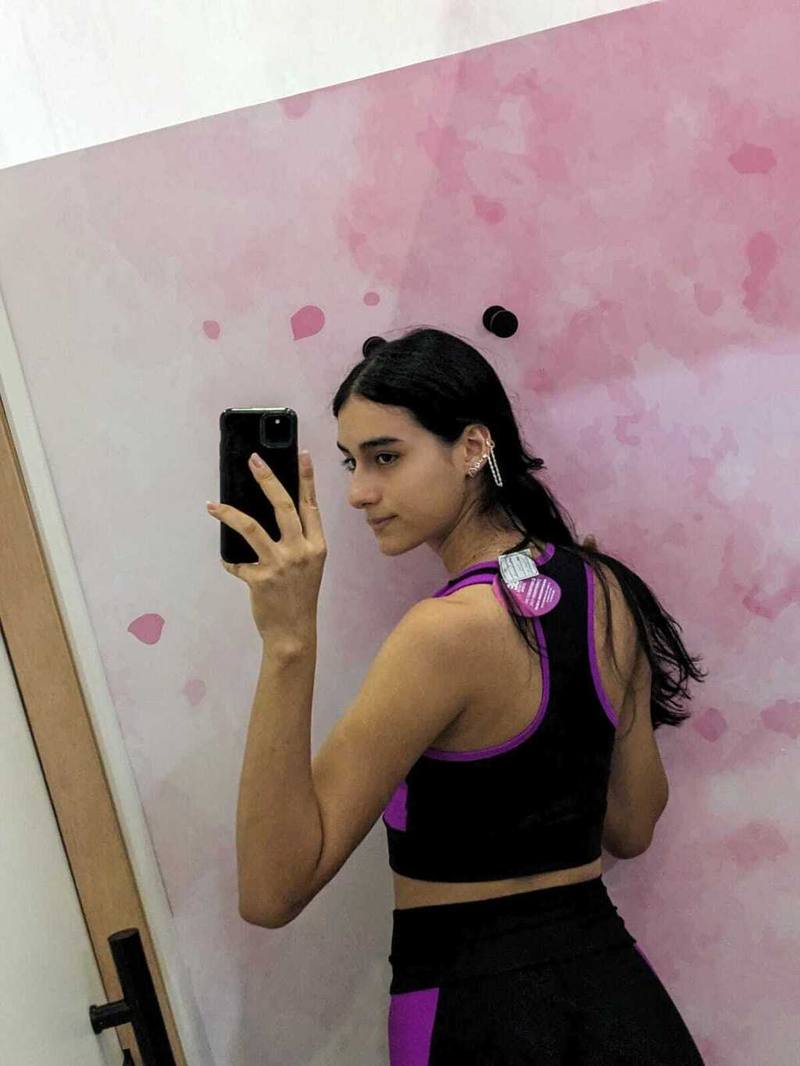 Conjunto Legging Fitness Aline Preto / Fucsia, foto 6