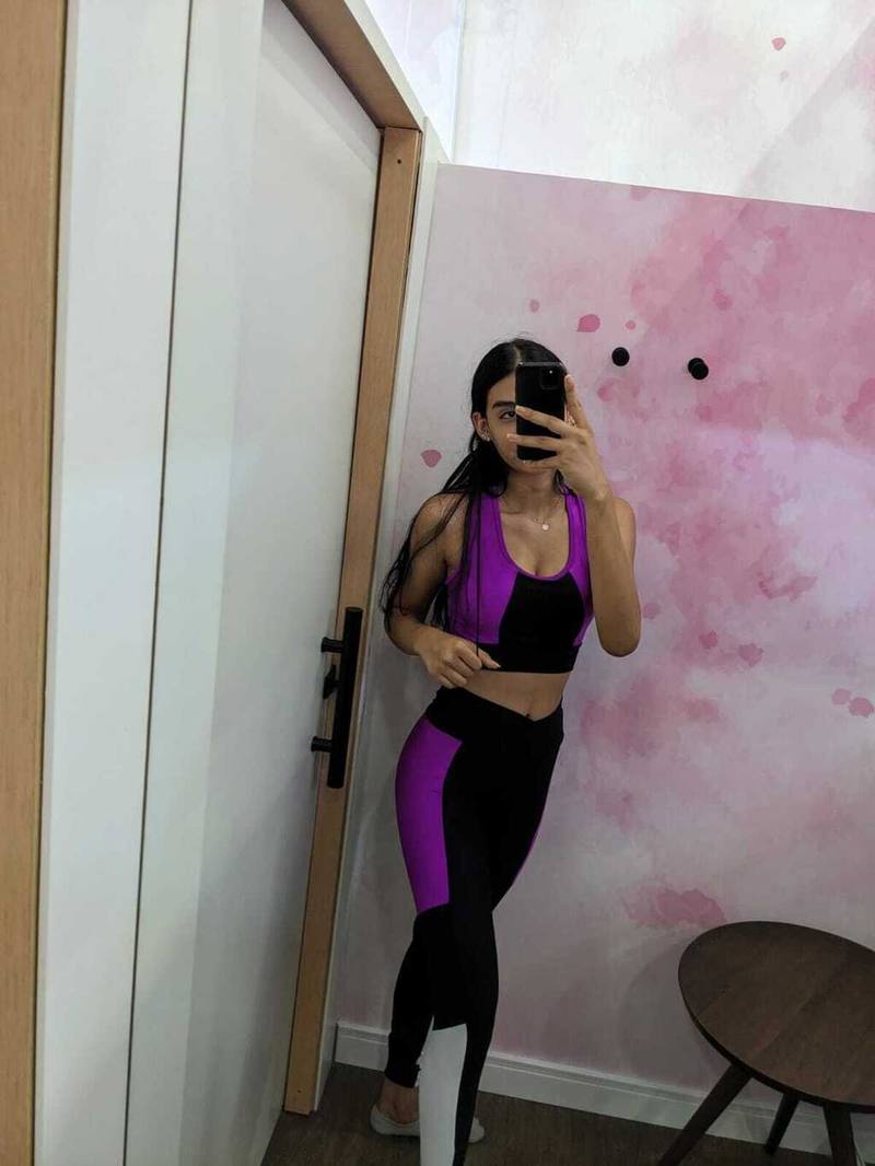 Conjunto Legging Fitness Aline Preto / Fucsia, foto 3
