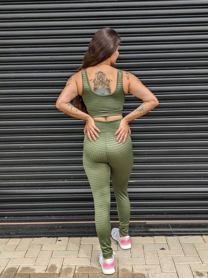 Conjunto Legging Fitness Suzuka Verde Musgo, foto 2