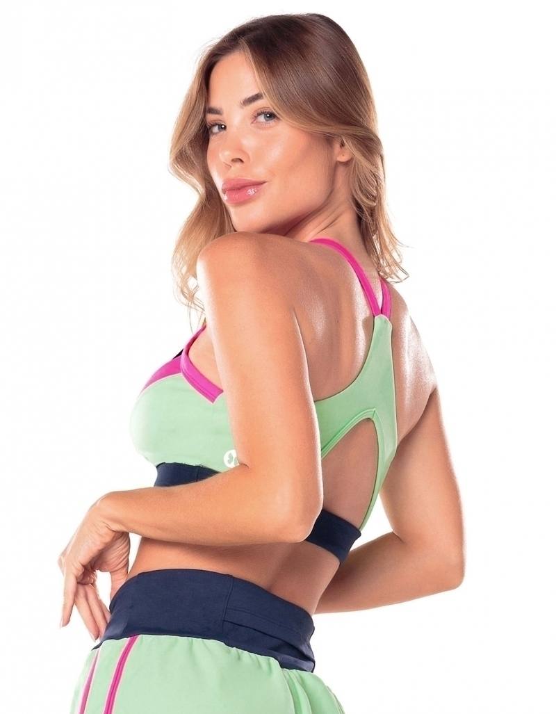 Top Tricolor Estela - Verde Menta, foto 8