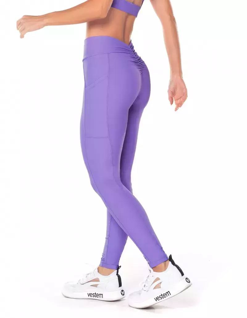 Legging Fuso Push Up Aurora - Lavanda Neon, foto 2