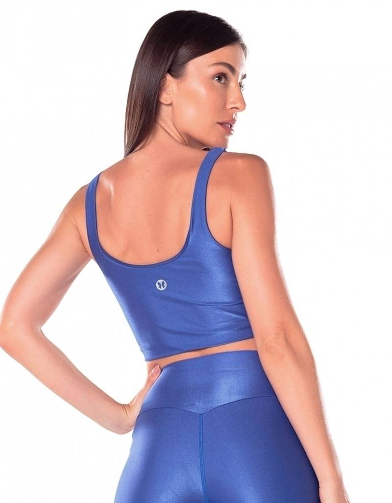 Top Cropped Lily - Azul Indigo, foto 2