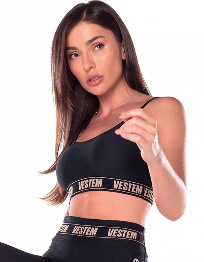Top Elástico Personalizado Hera - Preto