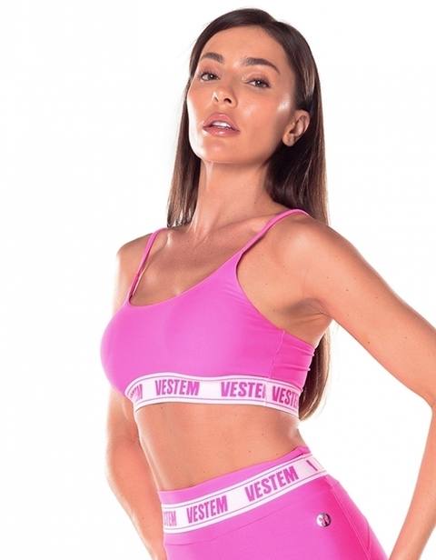 Top Elástico Personalizado Hera - Pink Neon