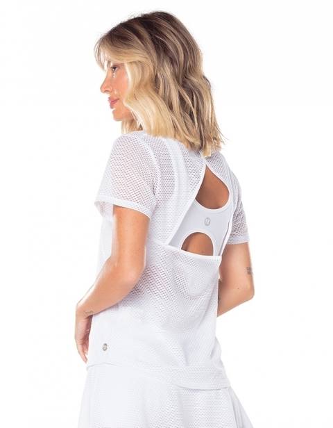 Blusa Manga Curta Costas Cléo - Branco