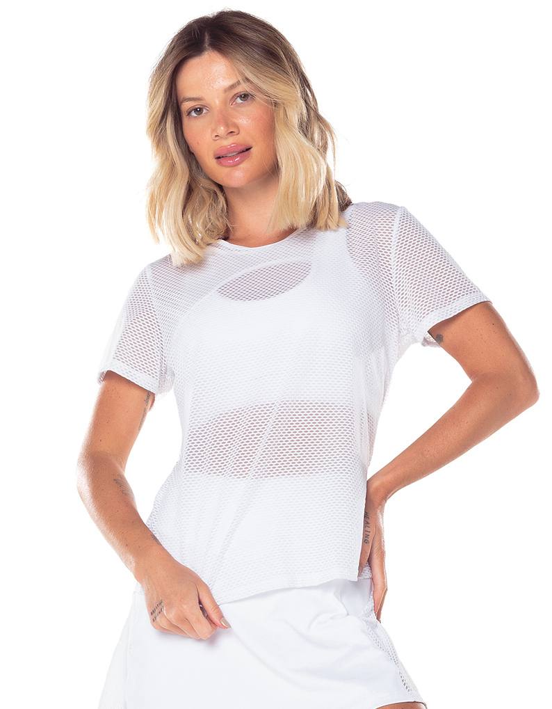 Blusa Manga Curta Costas Cléo - Branco, foto 2