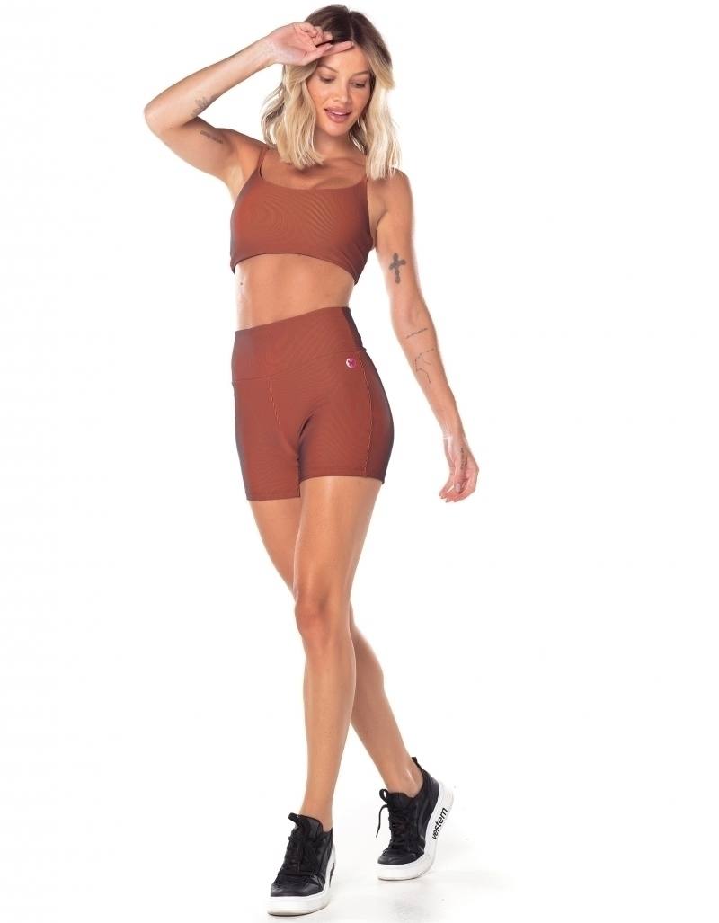 Top Alças Finas Fit - Preto/Laranja Neon, foto 3