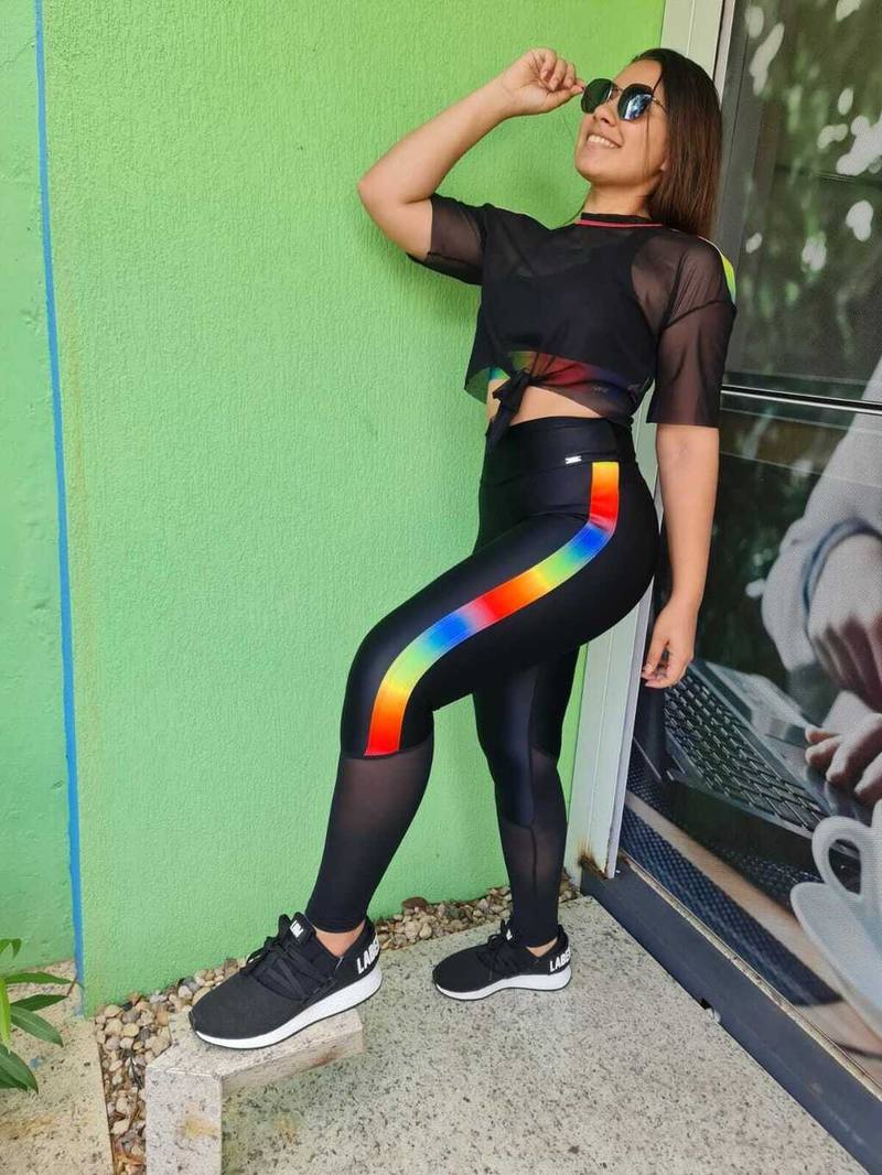 Cropped Colorful / Preto/200