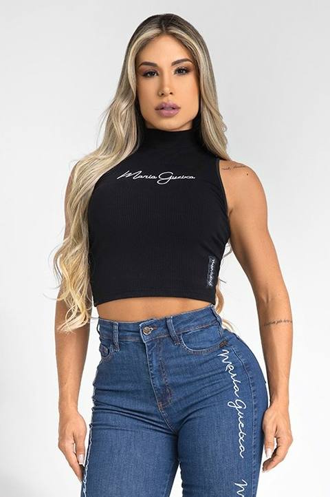 Blusa Canelada Premium Preta