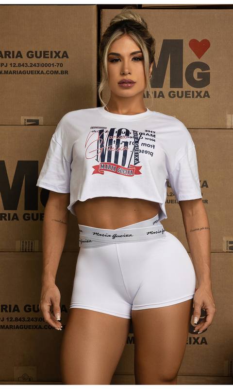 Blusa T-Shirt Comfort Logo Branca